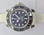 Rolex Deepsea 44mm Replica Watch White Rubber Strap